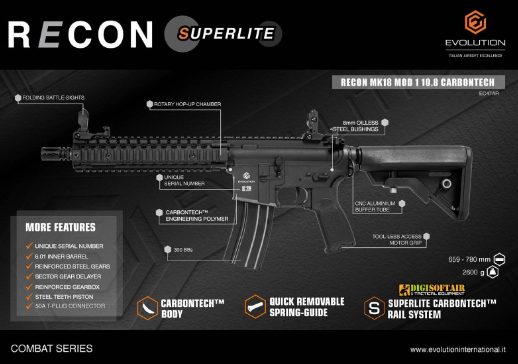 Evolution Recon Superlite Mk18 mod 1 10.8 Carbonteech