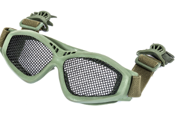 Black River Steel Mesh Goggles with Fast Helmet Clip OD Green