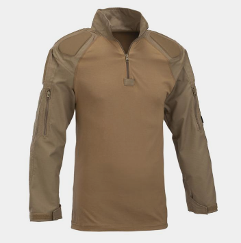 Combat Shirt with Protections Full Sleeves Coyote Tan