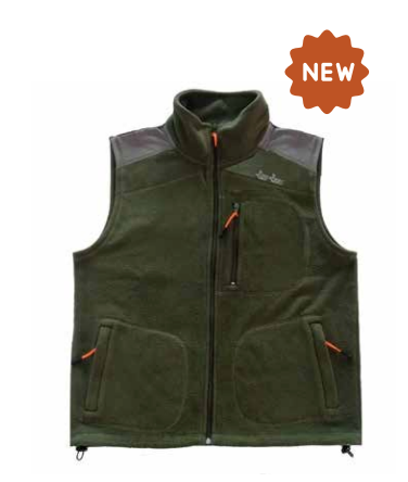 Gilet in pile Verde Inserti Gabardine